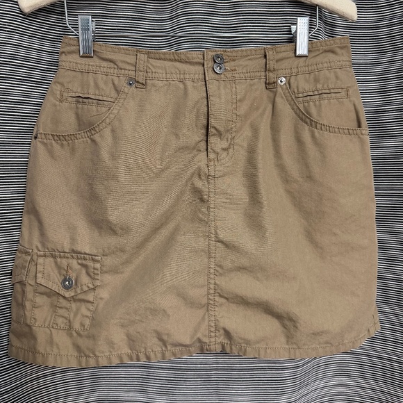 Gloria Vanderbilt Pants - Gloria Vanderbildt Cargo Skort Cotton Taupe Size 4